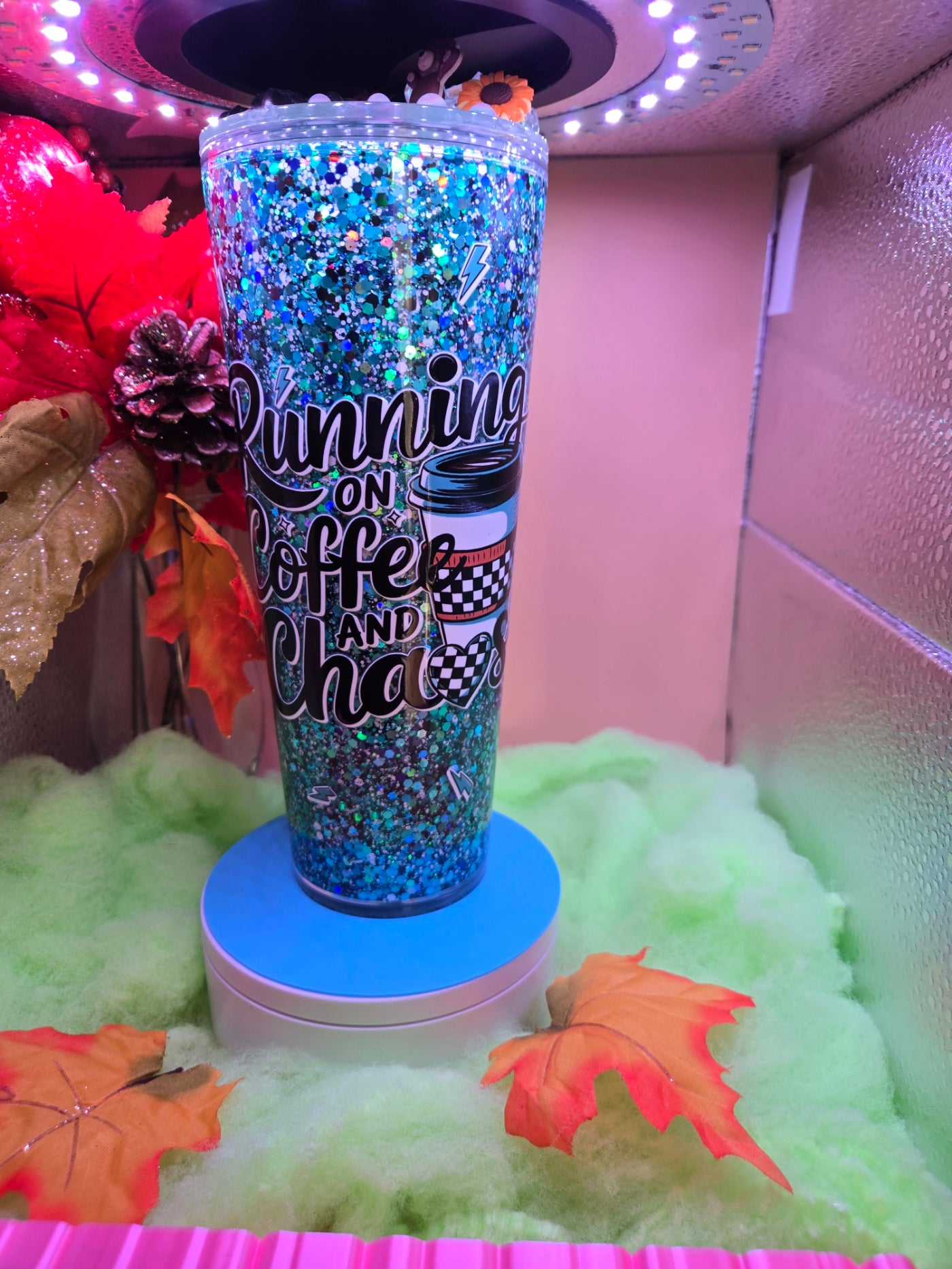 blue running on coffee and chaos.