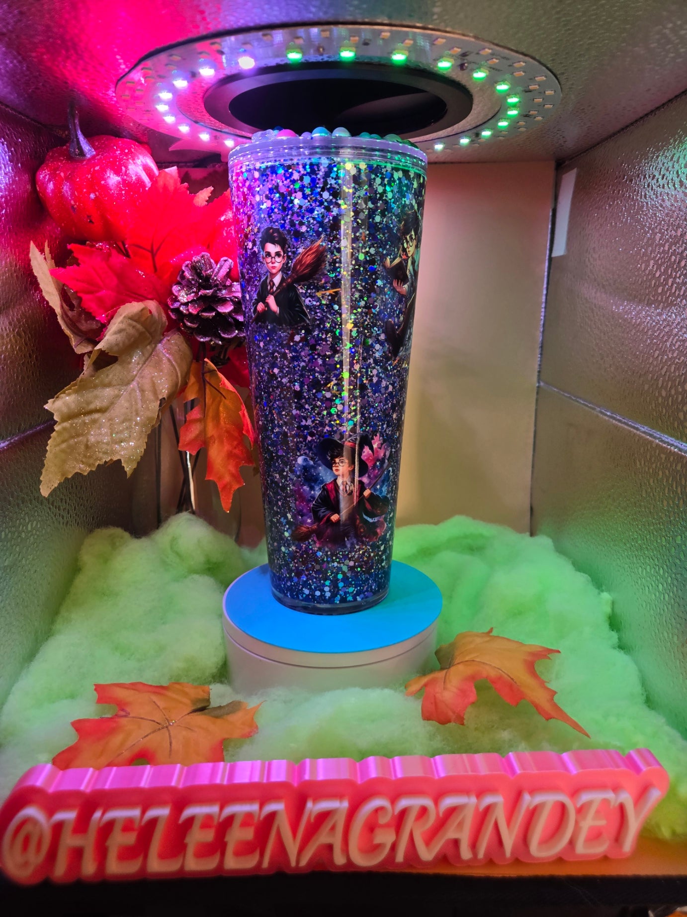 blue, black and silver Harry Potter