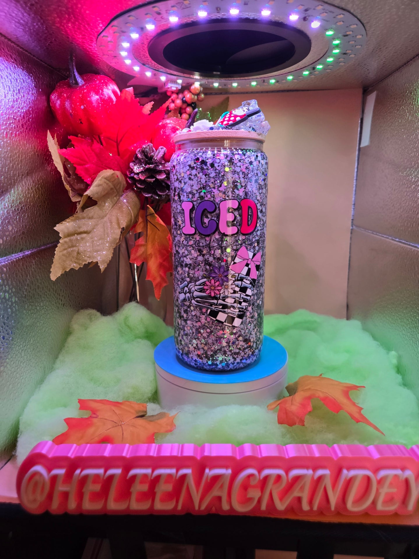 cup with decorated lid