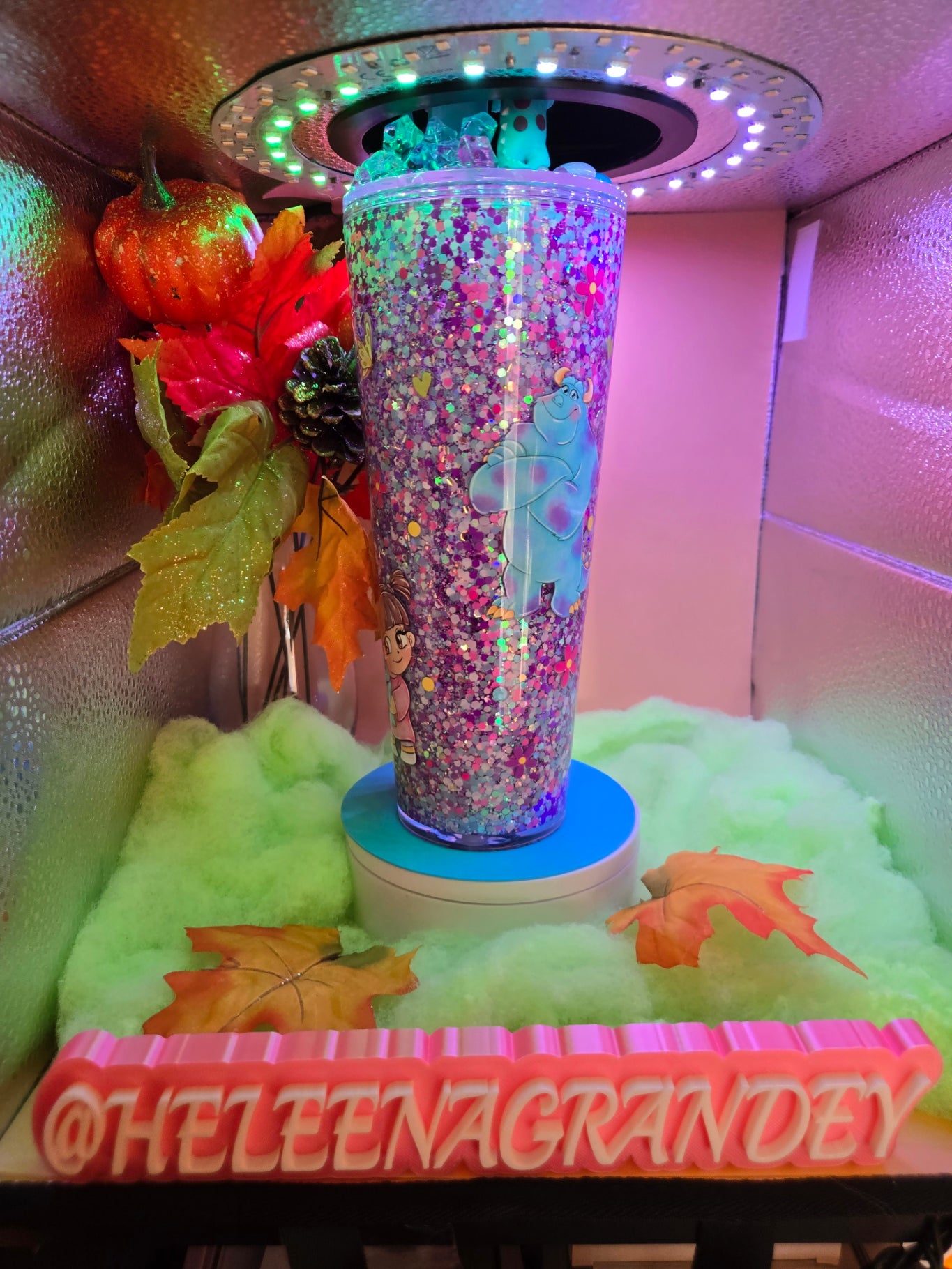 monsters inc cup with decorated lid