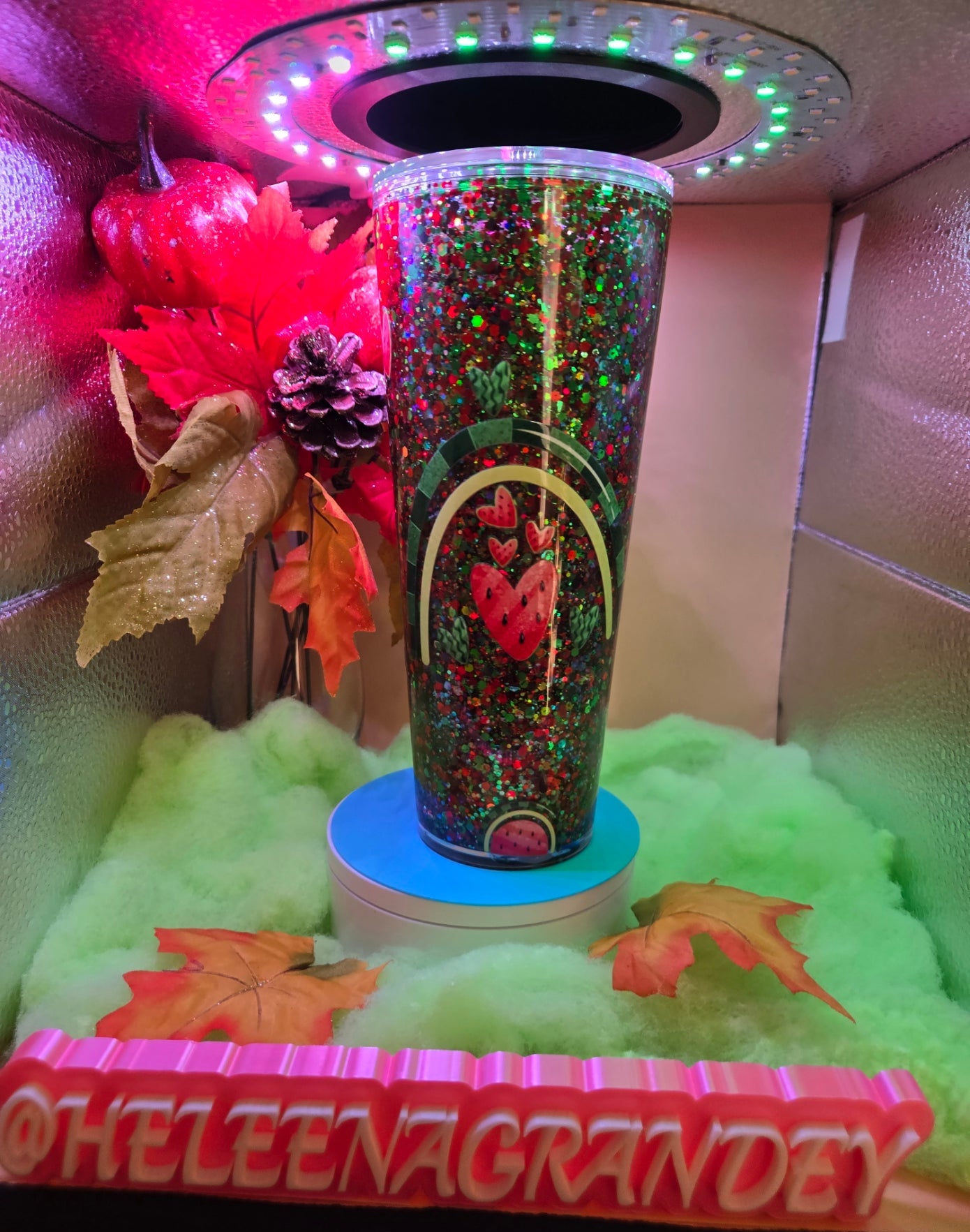 green and red with watermelon hearts