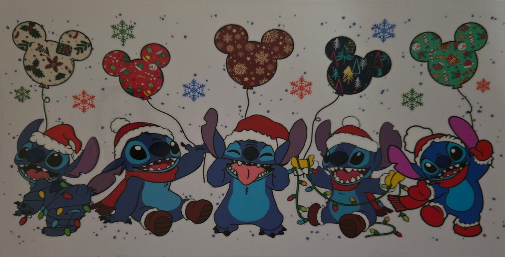 Stich christmas with balloons