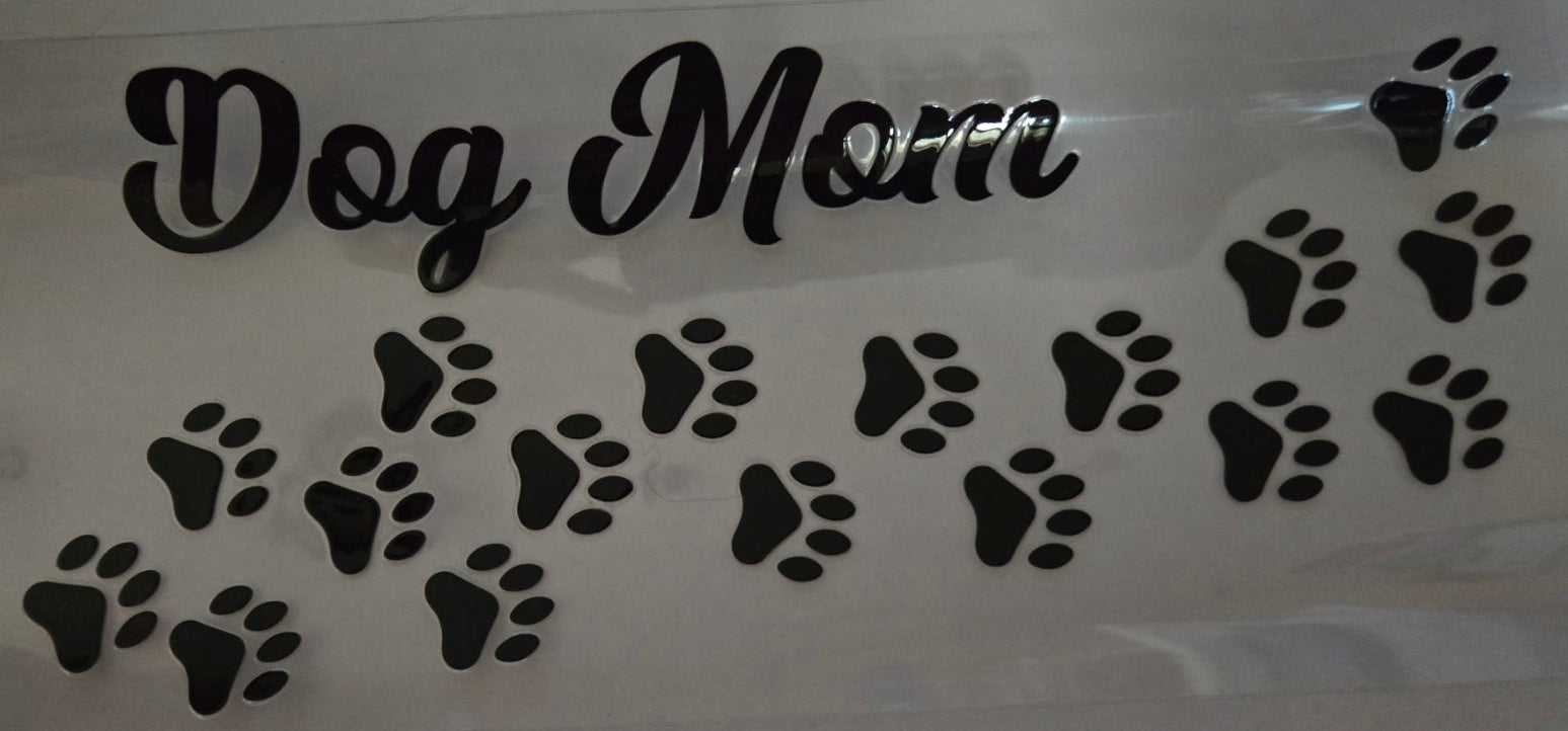 Dog Mom and paw prints