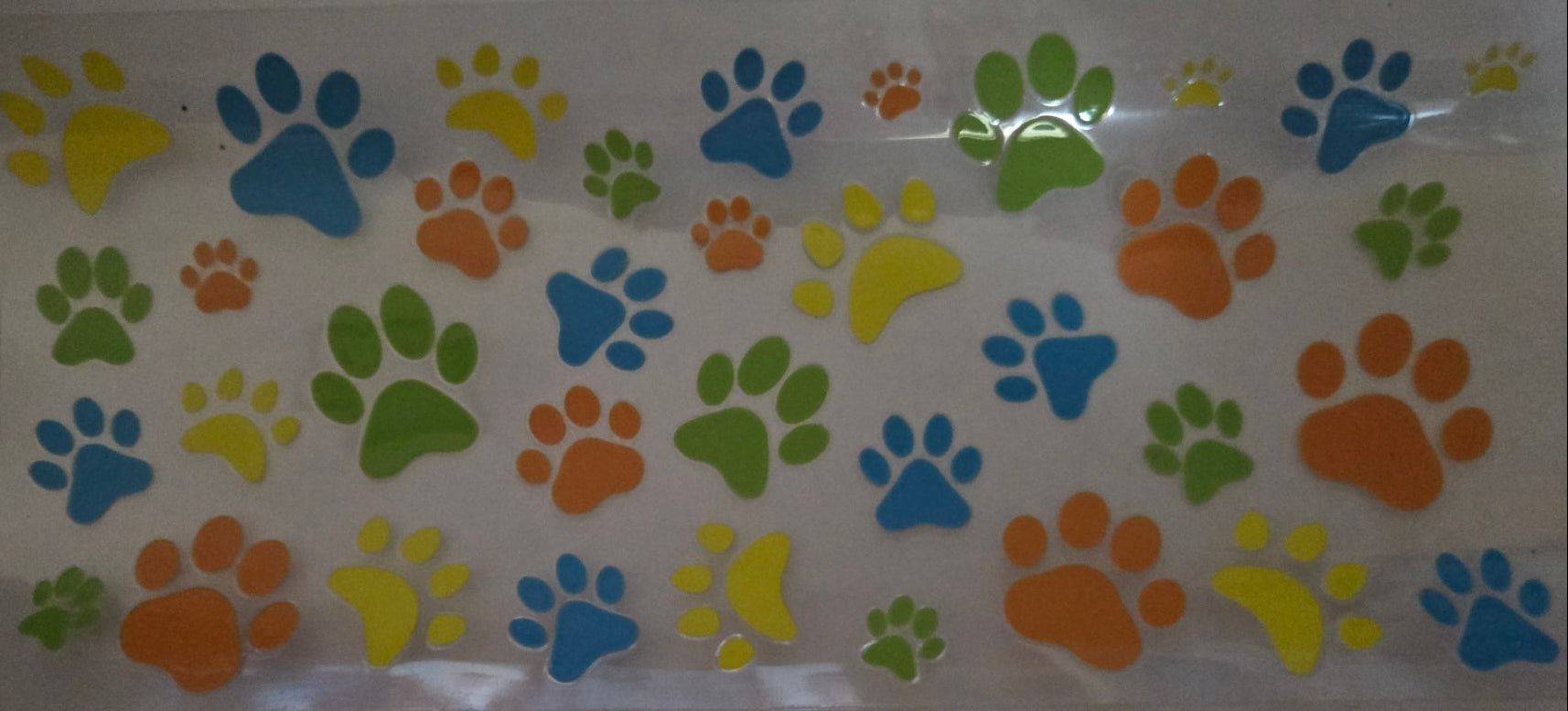 multicolor paw prints