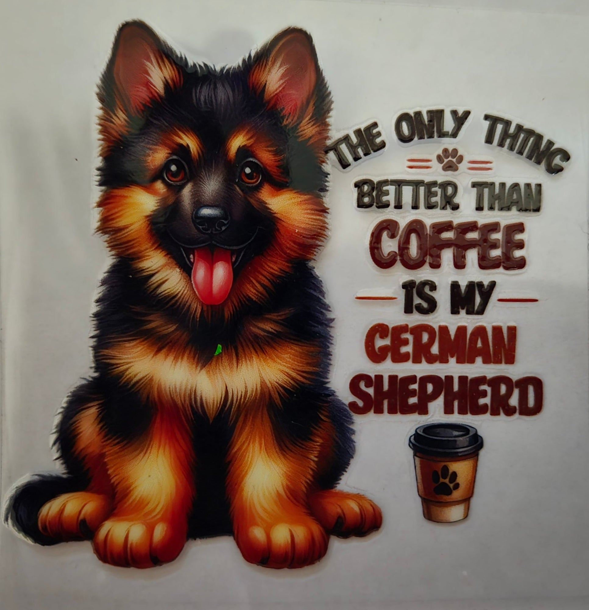 coffee and german sheppard